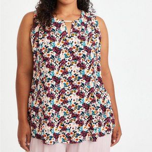 Torrid - Size 1 - Rayon Crepe Metal Keyhole Tank